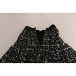 Dolce & Gabbana Black Check Flounce Detailed Wool Mini Skirt SKI1175-38