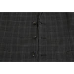 Dolce & Gabbana Gray Wool STAFF Checkered Stretch Vest TSH2424-1