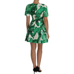 Dolce & Gabbana A-Line Banana Leaf Pineapple Crystal Dress DR1429-1