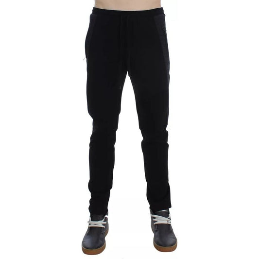 Dolce & Gabbana Black Gray Wool Casual Trousers Stripe Pants SIG30697-54