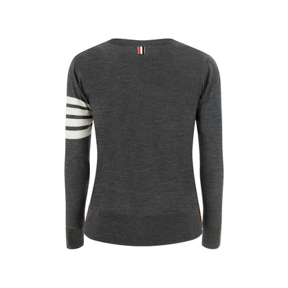 Thom Browne Gray Fleece Wool Sweatshirt