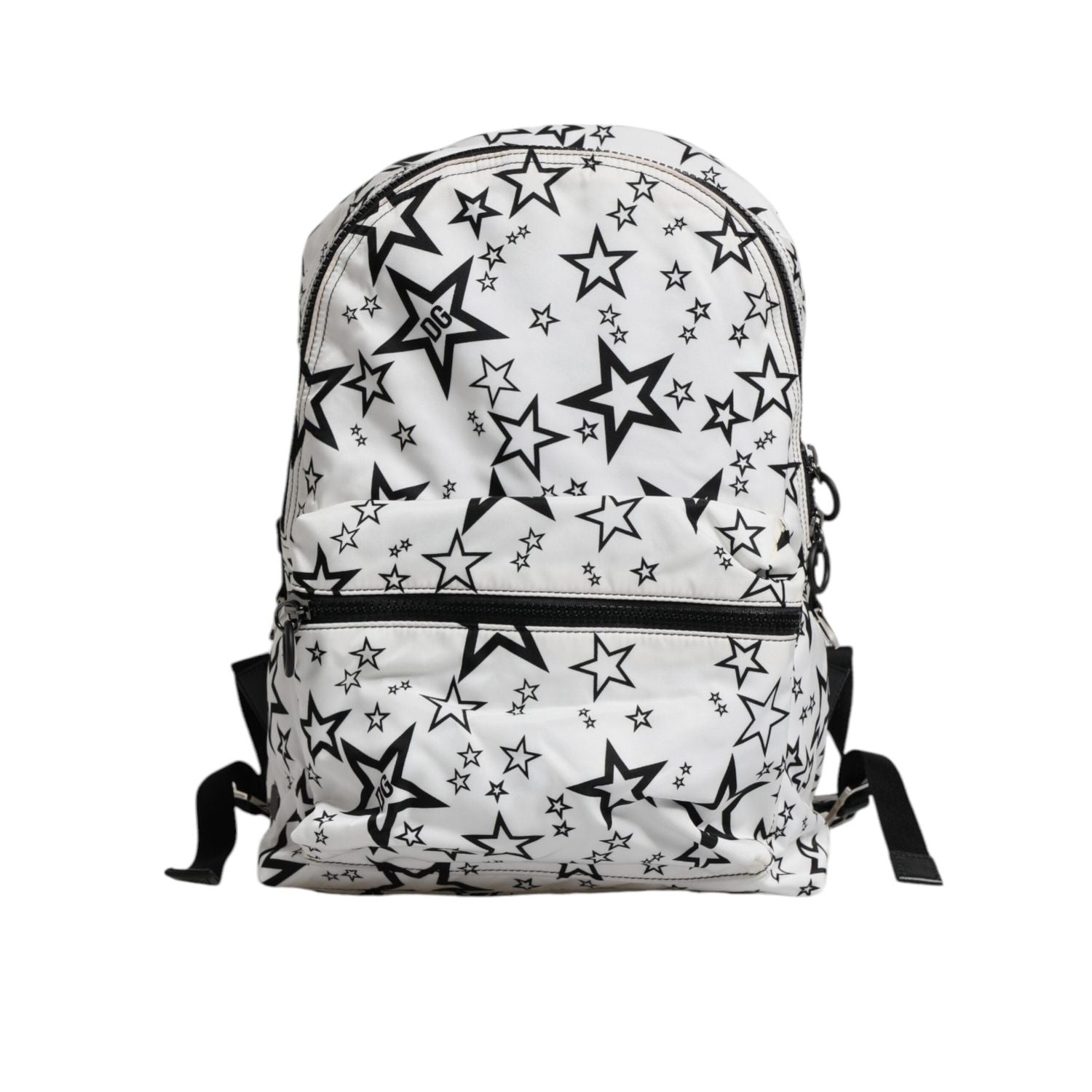 Front view with bag zipped and handles upright.