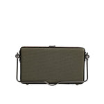 Dolce & Gabbana Green Brown Leather Clutch Purse Bag BAG4177