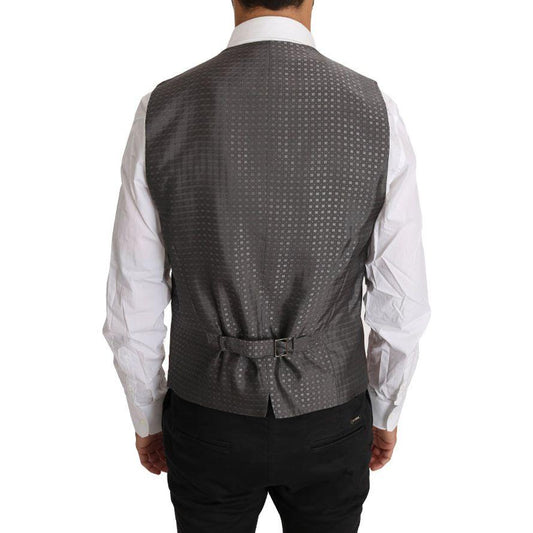 Dolce & Gabbana Brown Wool Silk Waistcoat Vest TSH2649-50