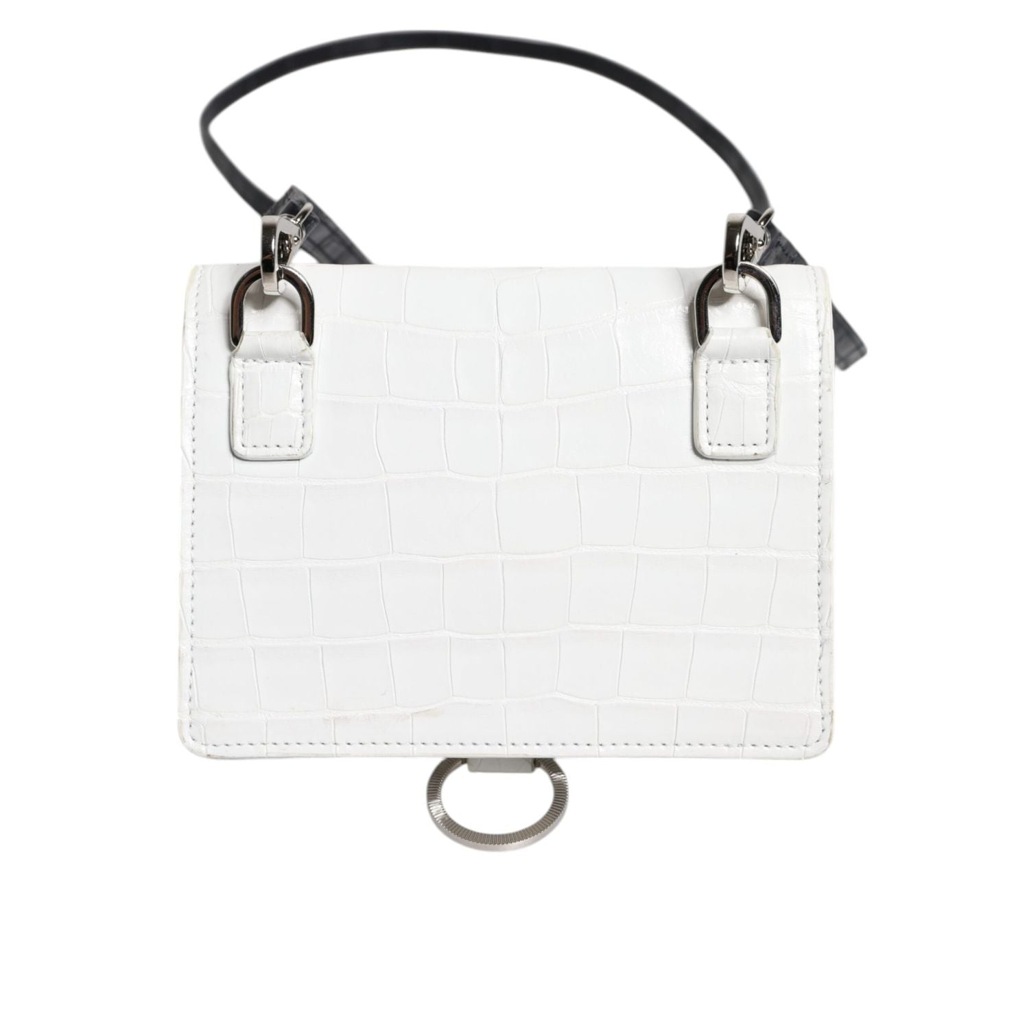 Front view with bag zipped and handles upright.