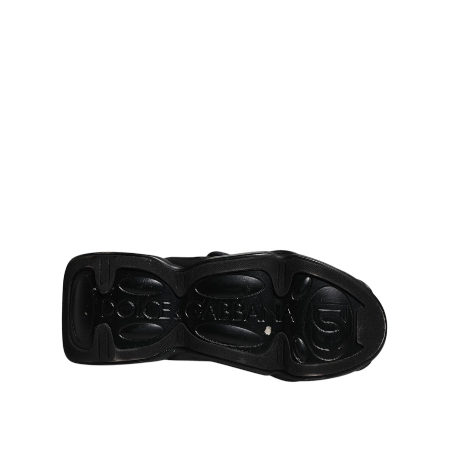 Dolce & Gabbana Black Slip On Wave Quilted Sneakers Shoes