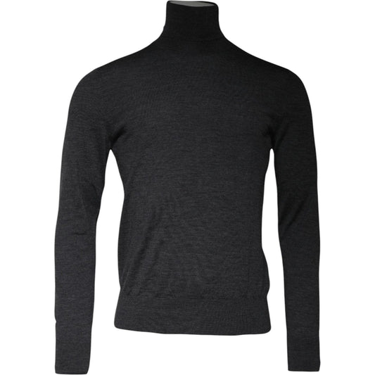 Dolce & Gabbana Gray Wool Knit Turtleneck Pullover Sweater TSH87454-44