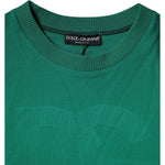 Dolce & Gabbana Green Logo Nylon Crew Neck Pullover Sweater TSH87457-54