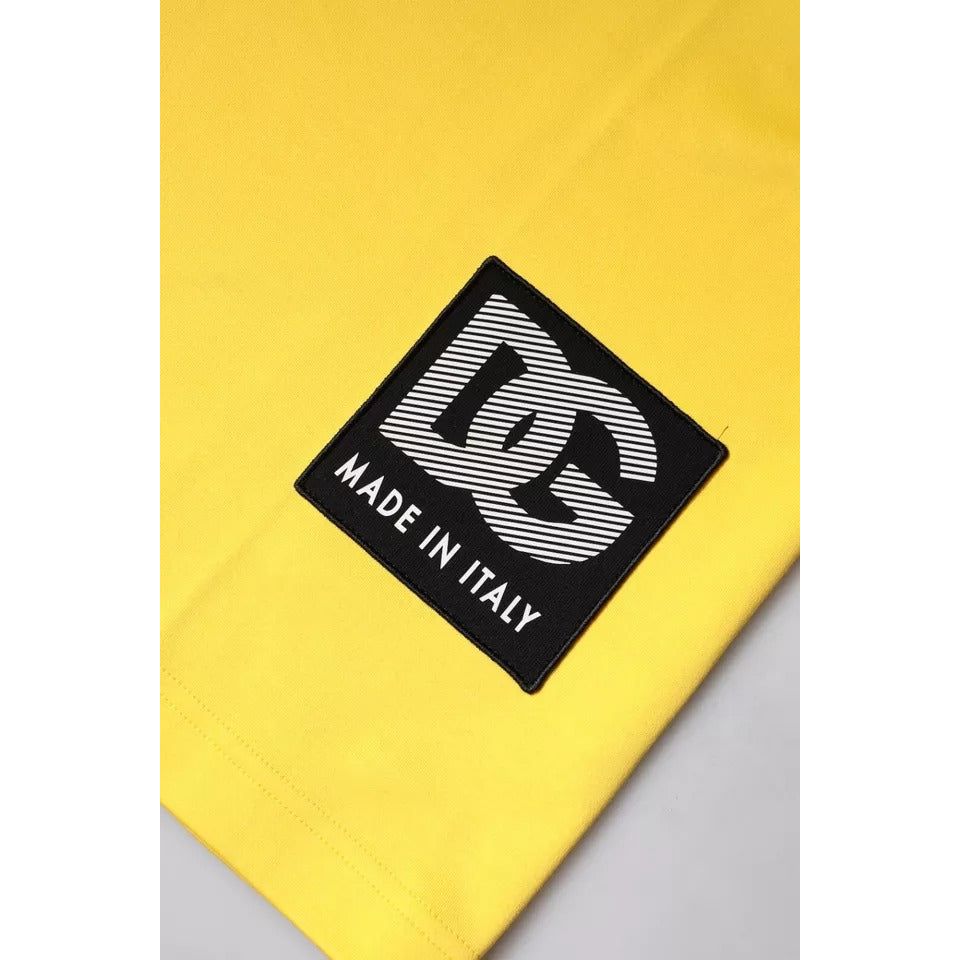Dolce & Gabbana Yellow Crew Neck Short Sleeves T-shirt TSH87461-56