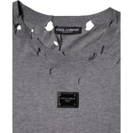 Dolce & Gabbana Gray Logo Crew Neck Short Sleeves T-shirt TSH87463-54