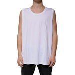 Dolce & Gabbana White Cotton Sleeveless Round Neck Tank T-shirt TSH87502-52