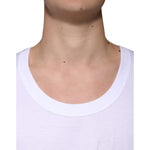 Dolce & Gabbana White Cotton Sleeveless Round Neck Tank T-shirt TSH87502-52
