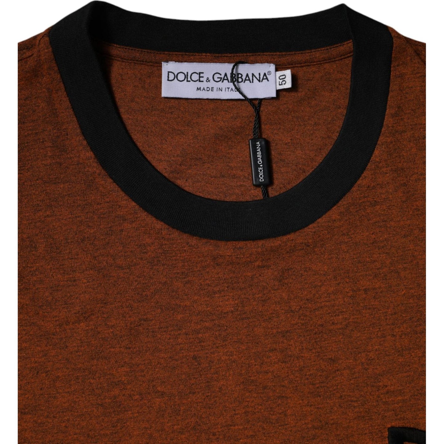 Dolce & Gabbana Brown DG Logo Polyester Crew Neck T-shirt TSH87541-44