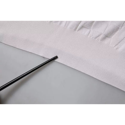 Dolce & Gabbana White Silk Crew Neck Men Pullover Sweater