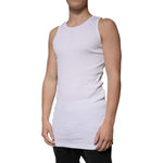 Dolce & Gabbana White Cotton Sleeveless Round Neck Tank T-shirt TSH87563-52