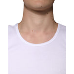 Dolce & Gabbana White Cotton Sleeveless Round Neck Tank T-shirt TSH87563-52