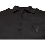 Dolce & Gabbana Dark Gray Collared Short Sleeves Polo T-shirt
