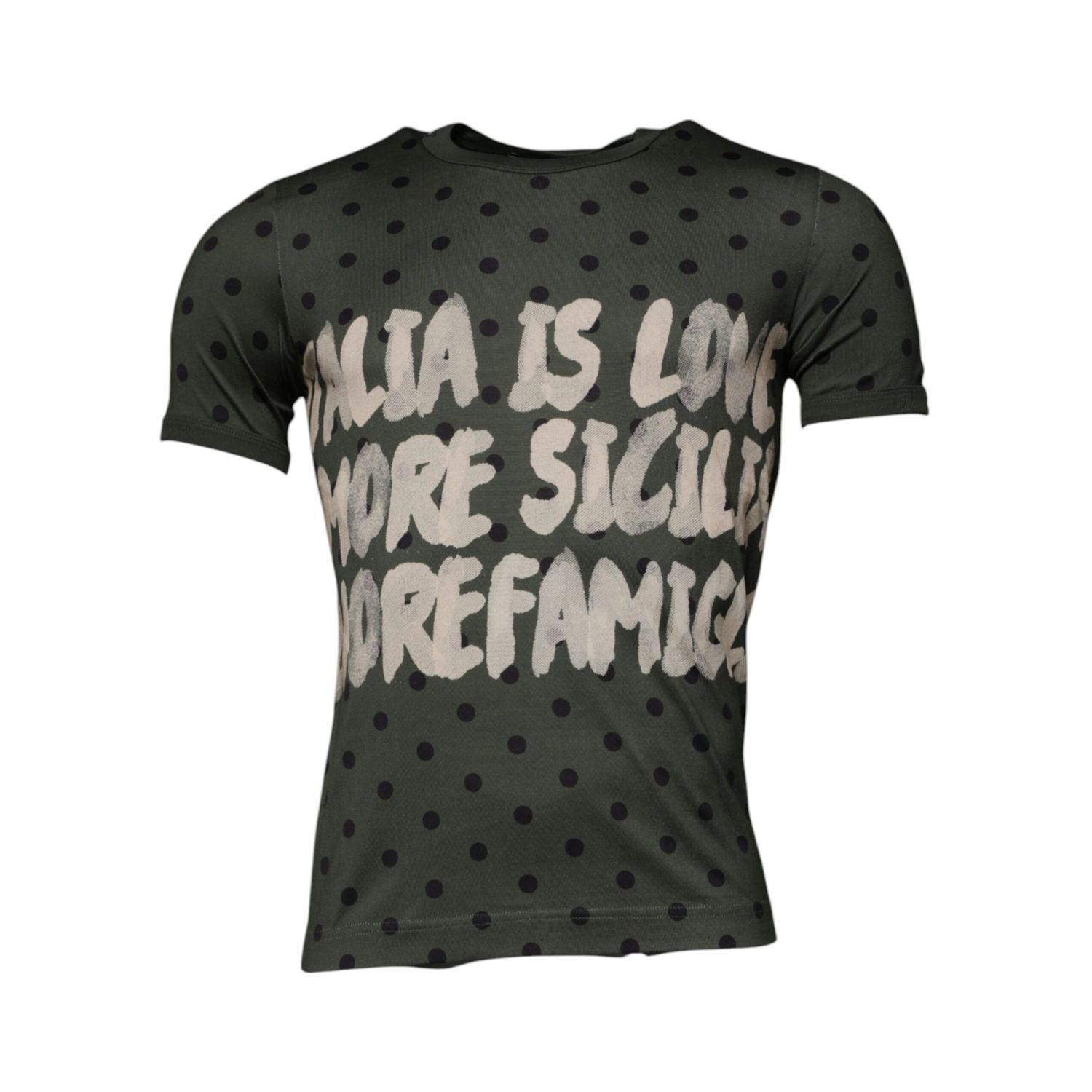 Dolce & Gabbana Gray Sicilia Cotton Crew Neck T-shirt