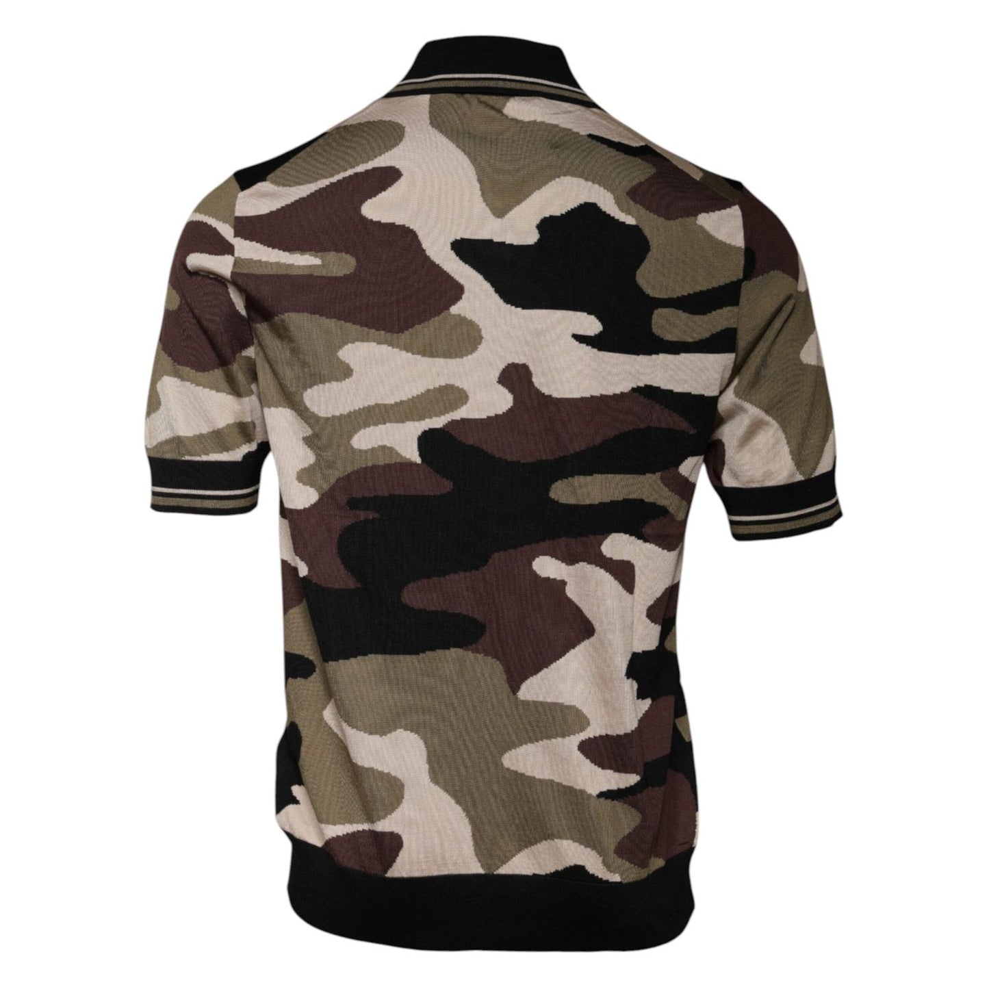 Dolce & Gabbana Multicolor Camouflage Collared Polo T-shirt TSH87704-50