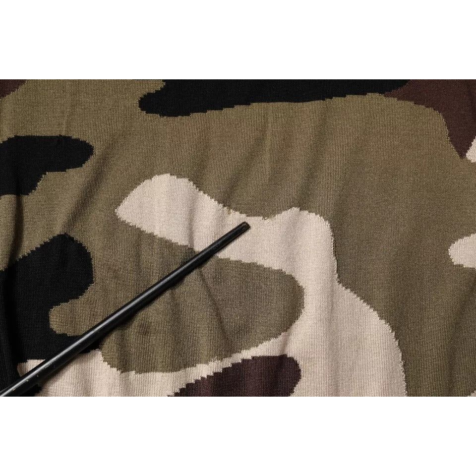 Dolce & Gabbana Multicolor Camouflage Collared Polo T-shirt TSH87709-48