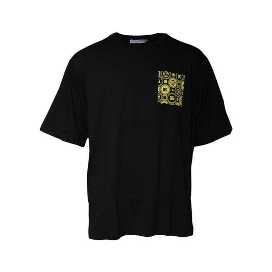 Dolce & Gabbana Black Logo Print Cotton Short Sleeves T-shirt TSH878456-56