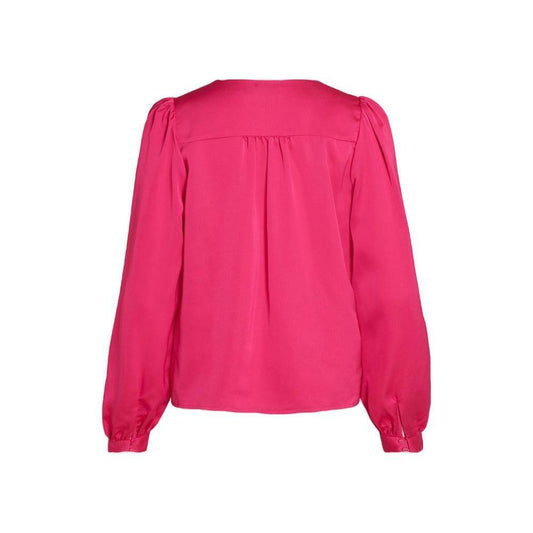 Vila Clothes Pink Polyester Blouse VI-10437200134-IT36|XXS