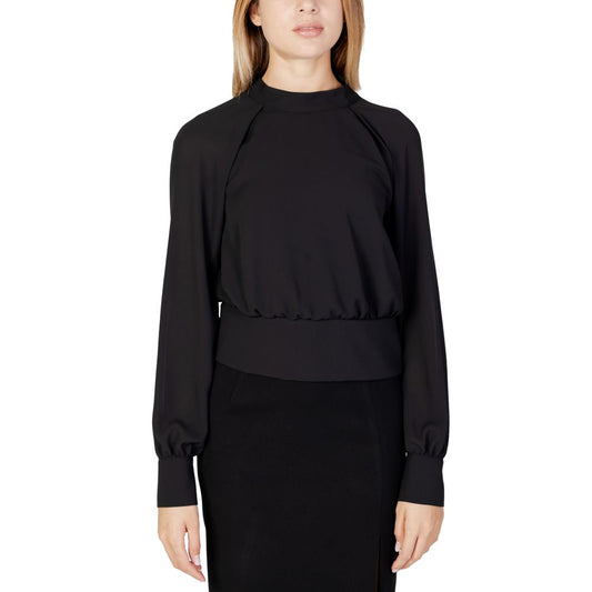 Sandro Ferrone Black Polyester Blouse SA-13053600009-42 | S