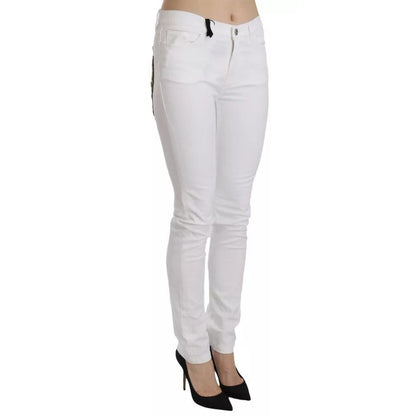 Dolce & Gabbana White Crystal Embellished Skinny Jeans