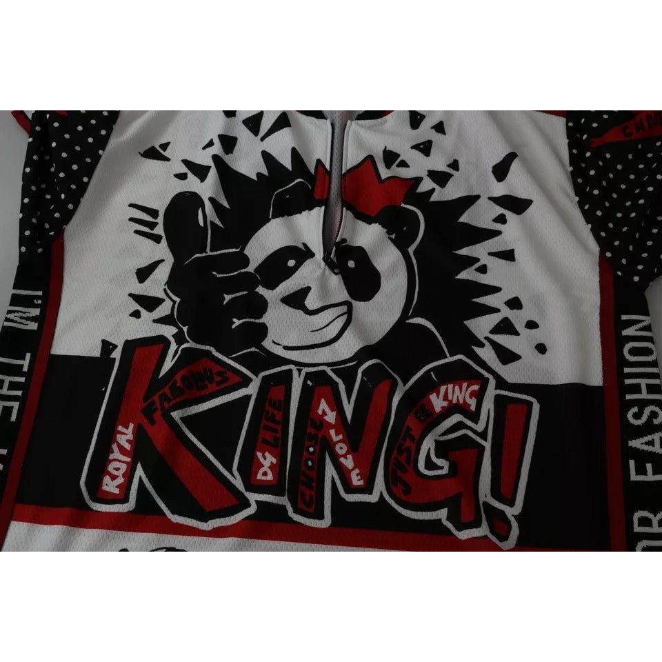 Dolce & Gabbana White King Panda Polyester T-shirt Top TSH5183-44