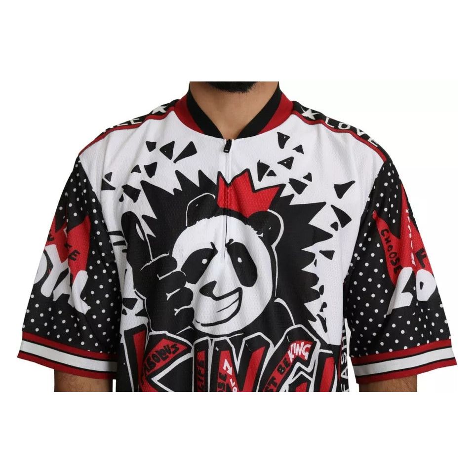 Dolce & Gabbana White King Panda Polyester T-shirt Top TSH5183-44