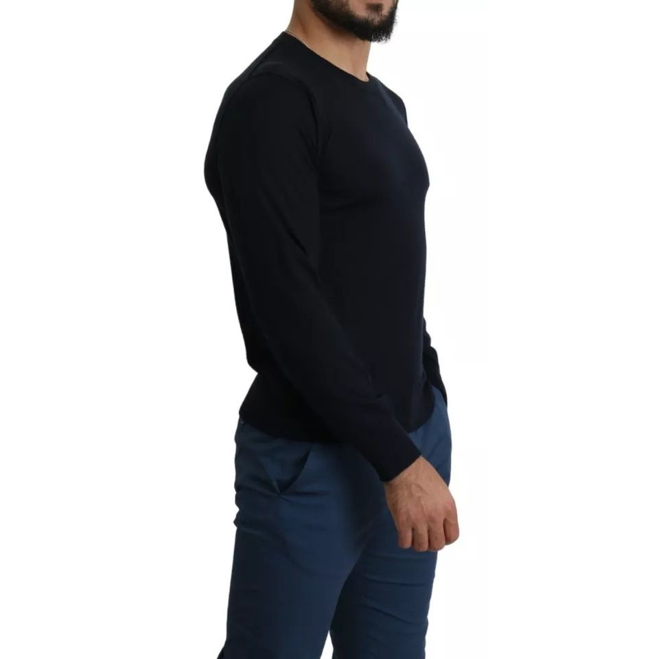 Dolce & Gabbana Black Cashmere Crew Neck Sweatshirt Sweater