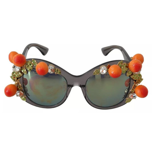 Dolce & Gabbana DG4283B Acetate Crystals Orange Applique Sunglasses