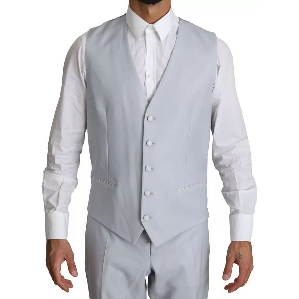 Dolce & Gabbana Light Blue SICILIA Wool 3 Piece Suit KOS1521-52
