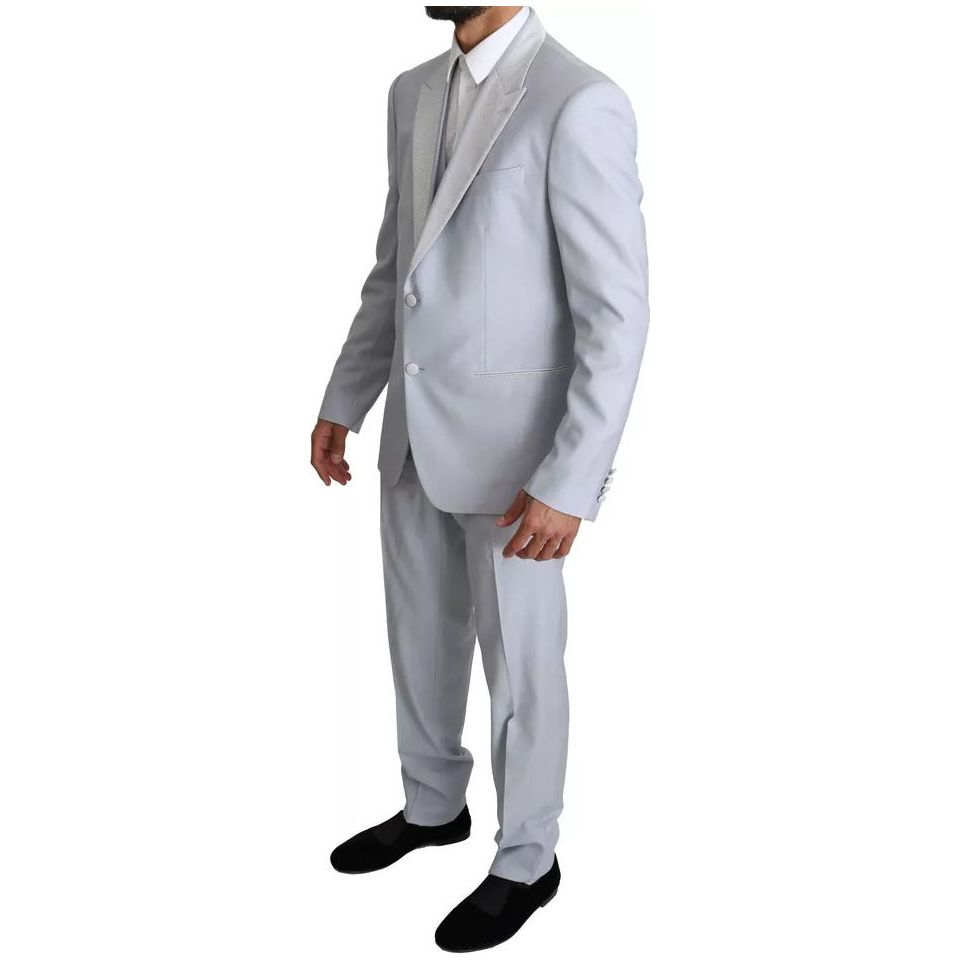 Dolce & Gabbana Light Blue SICILIA Wool 3 Piece Suit KOS1521-52