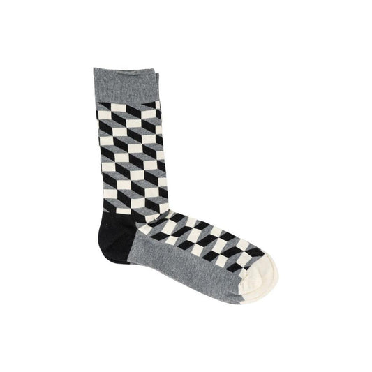 Happy Socks Gray Cotton Tights & Sock