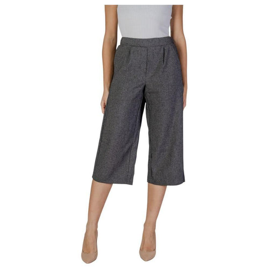Vero Moda Black And White Polyester Cropped Pant VE-15818902438-42/30