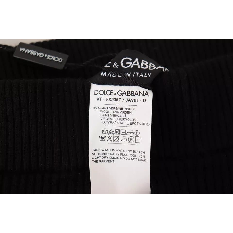 Dolce & Gabbana Black High Waist Stretch Pants Tights PAN71995-44