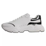 Dolce & Gabbana White Silver DAYMASTER Leather Sneakers Men Shoes MV1433-42
