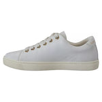 Dolce & Gabbana White Leather Gold Red Heart Sneakers Shoes LA10012-35