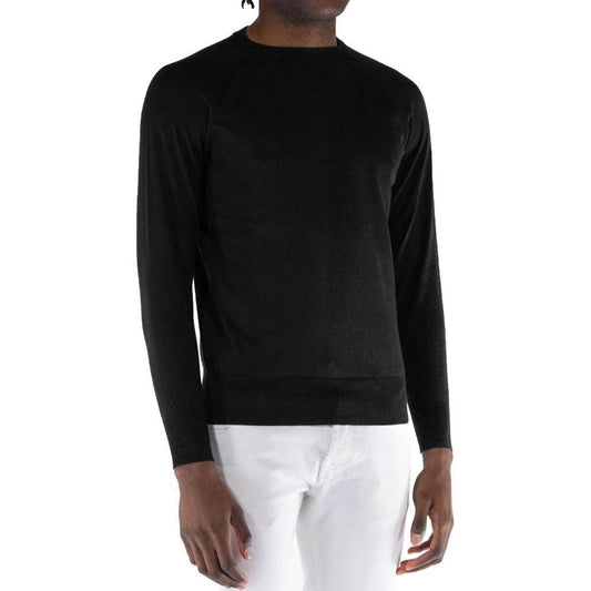 People Of Shibuya Black Cotton Sweater PE-14568-IT46 | S