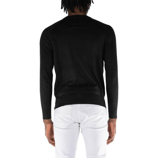 People Of Shibuya Black Cotton Sweater PE-14568-IT46 | S