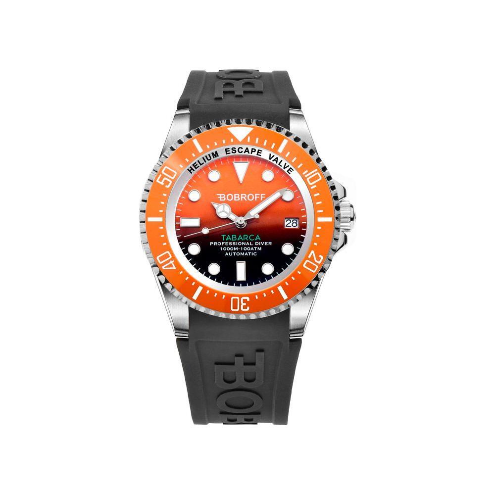 Bobroff Black Rubber Sport Watch