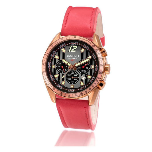 Bobroff Red Leather Watch