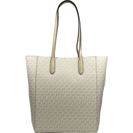Michael Kors Vincent With Card Case Large Tote Purse Bag Gold 80621