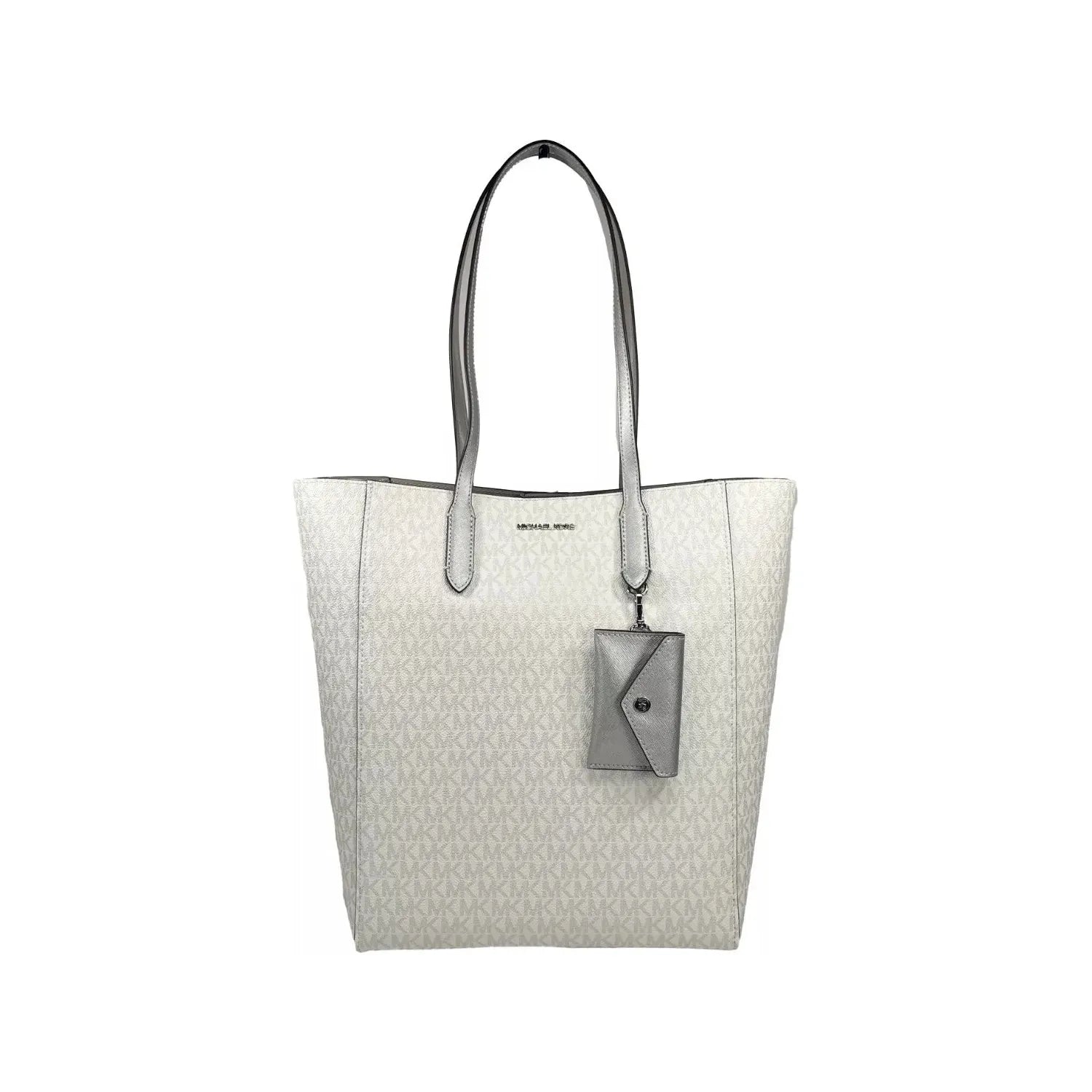 Front view with bag zipped and handles upright.