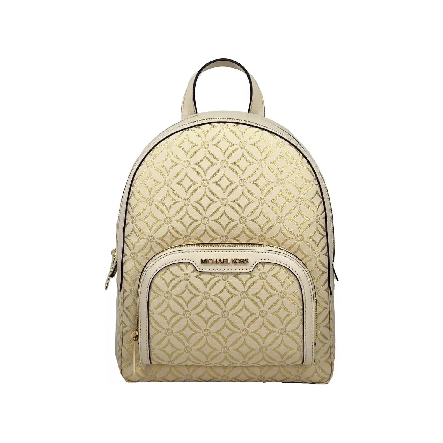 Front view with bag zipped and handles upright.