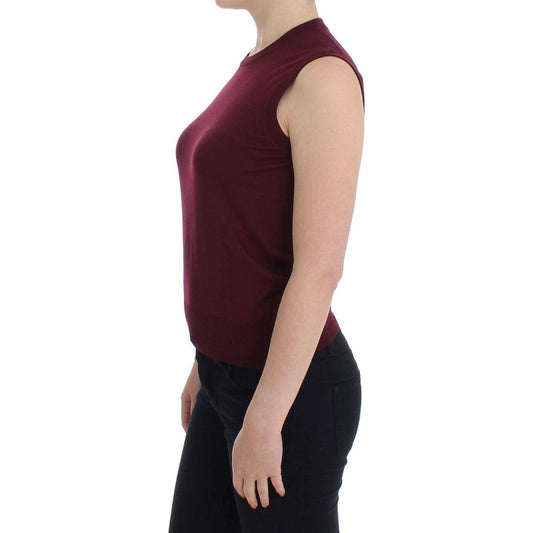 Dolce & Gabbana Red Sleeveless Crewneck Vest Pullover SIG13334-3