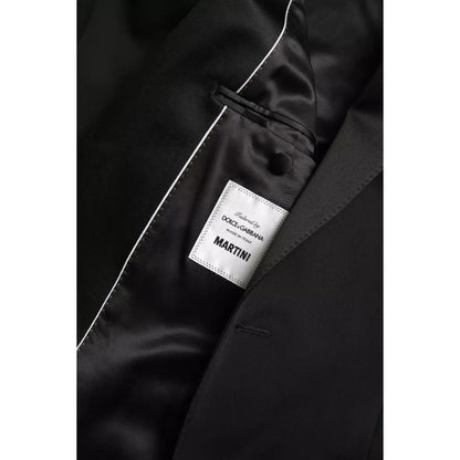 Dolce & Gabbana Black Wool Single Breasted MARTINI Blazerclothing