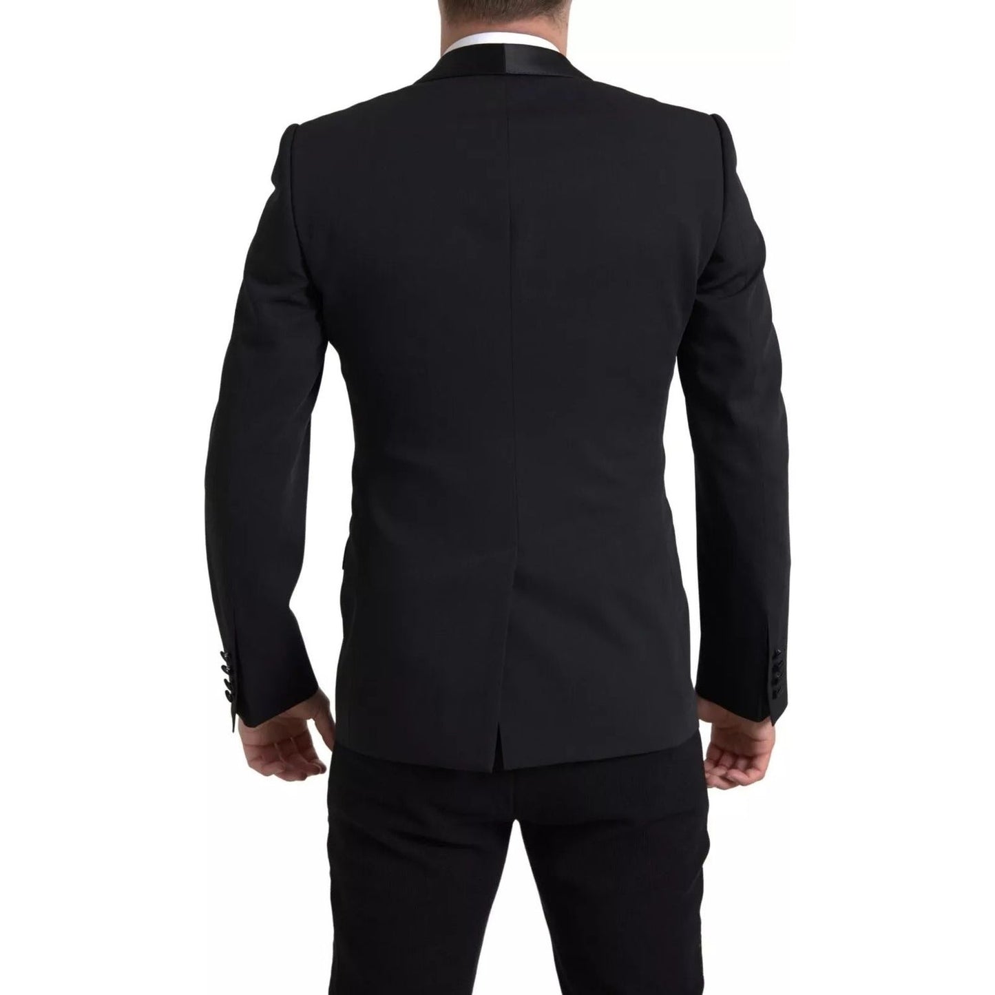 Dolce & Gabbana Black Wool Single Breasted MARTINI Blazerclothing JKT3689-48