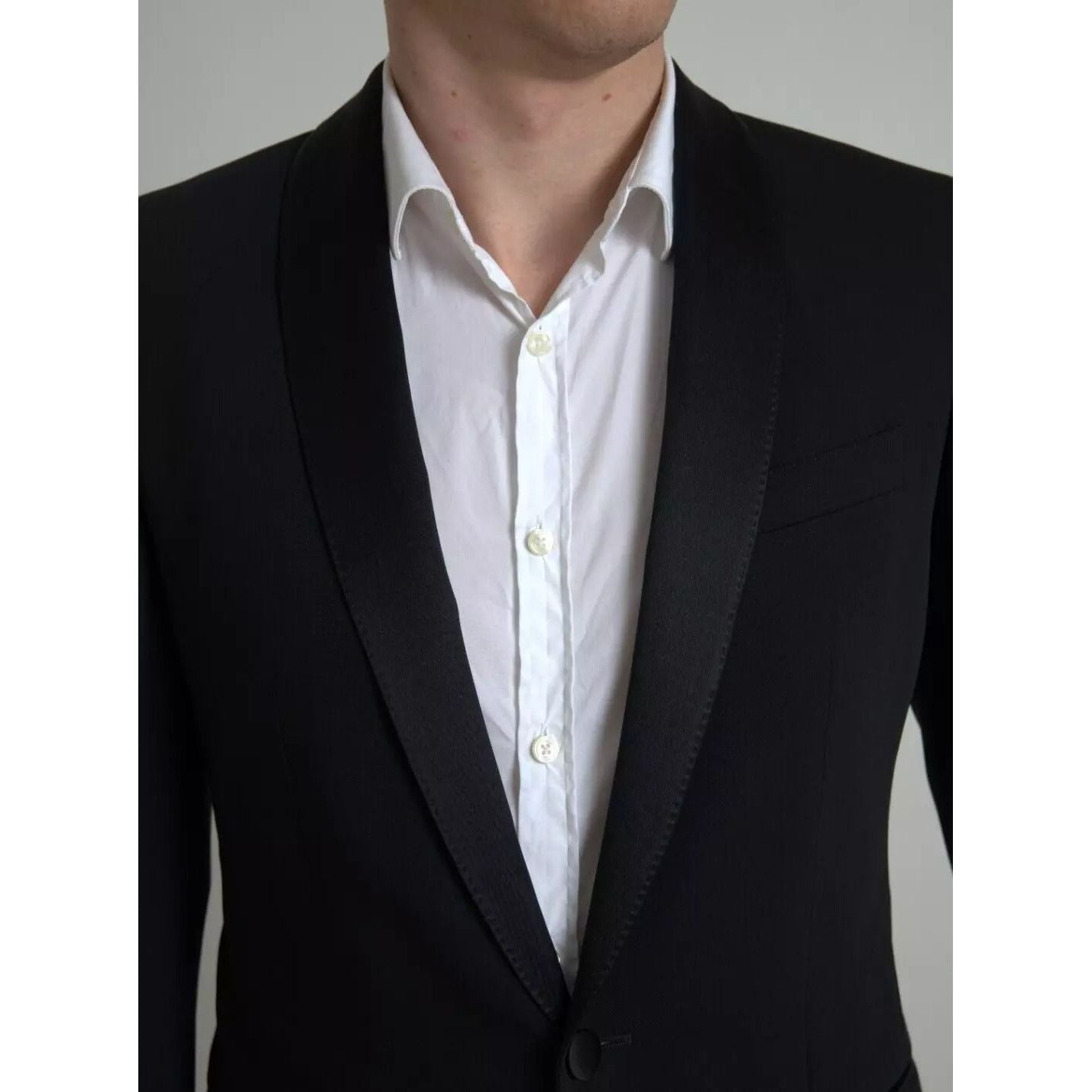 Dolce & Gabbana Black Wool Single Breasted MARTINI Blazerclothing JKT3689-48